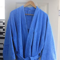 Suit The Bed - Salida de baño 100% algodón - personalizada con nombre - Azul